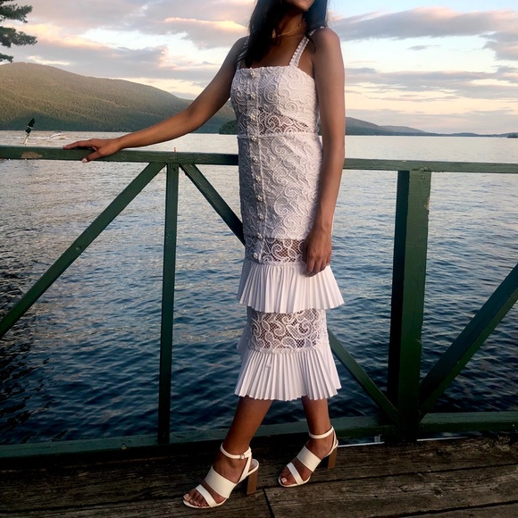 Alexis Dresses & Skirts - Alexis “Alyssa White Tiered Lace Dress”